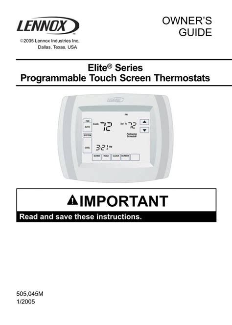 lennox thermostat|lennox thermostat instructions.